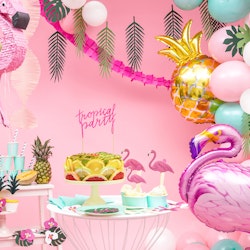 Heliumfylld folieballong - Rosa flamingo