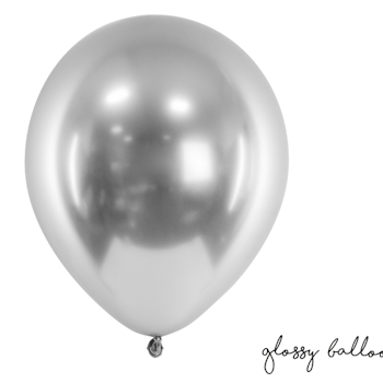Glansig ballong - Silver