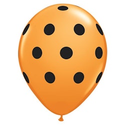 Orange ballong - Svarta prickar