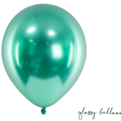 Glansig ballong - Grön 30 cm