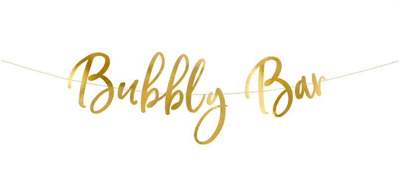 Bubbly Bar - Guld banner