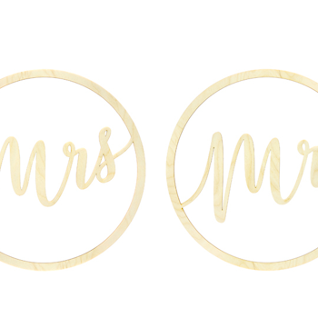Bröllopsdekoration - Mr & Mrs skylt