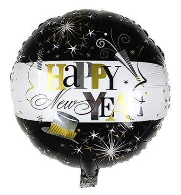 Heliumfylld folieballong  - Happy New Year