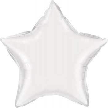 Folieballong - Ljusgrå stjärna