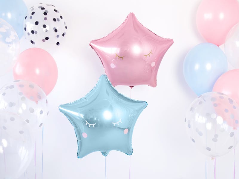 Heliumfylld Folieballong - Ljusblå stjärna