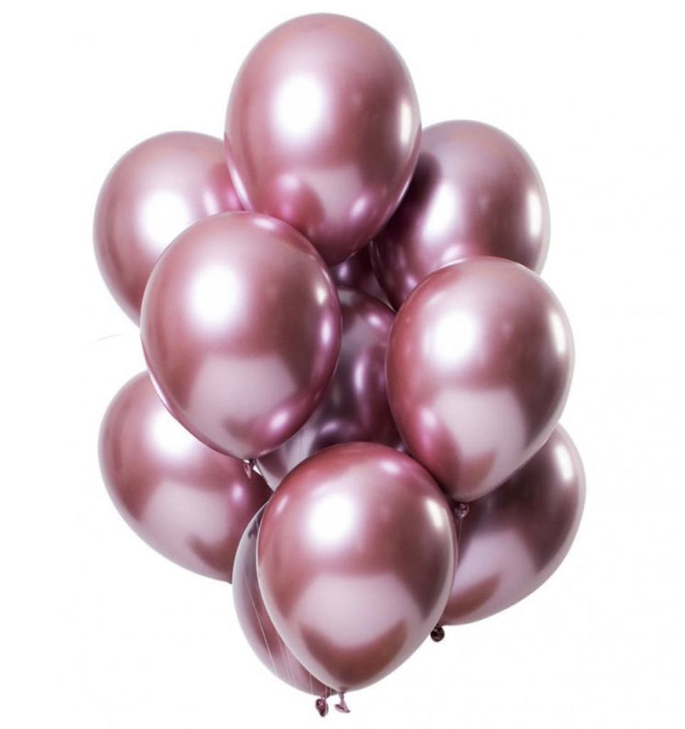 Heliumfyllds ballong - Chrome rosa  glansig