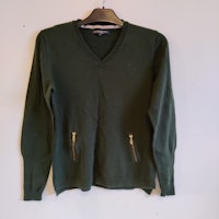 Grön tunn stickad tröja JH Collection Medium
