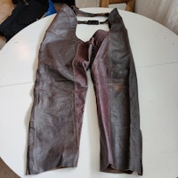 Bruna läderchaps Large/short