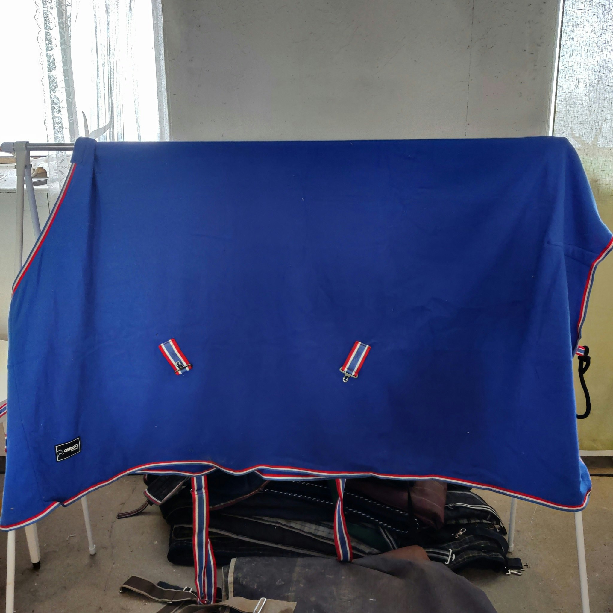 Blått fleecetäcke 155 cm CATAGO