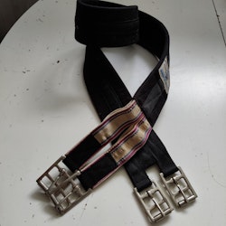 Svart sadelgjord i tyg 140 cm Källquists