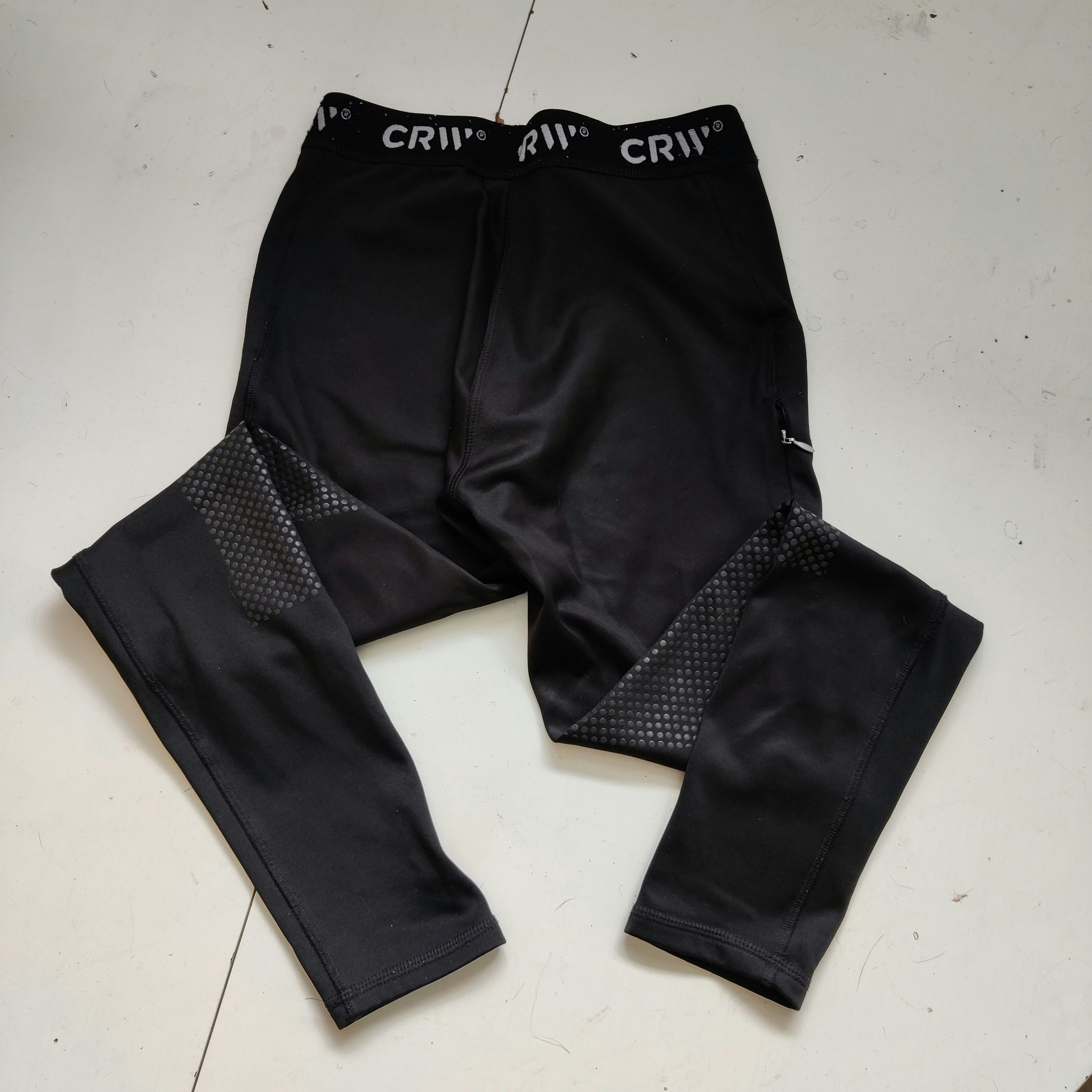 Svarta ridtights med knägrip 146/152 cl CRW