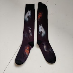 Knästrumpor med hästmotiv strl 27/29