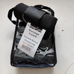 4 st svarta elastiska lindor Horse Pro