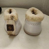 Vita boots med ludd och bling BR MEDIUM