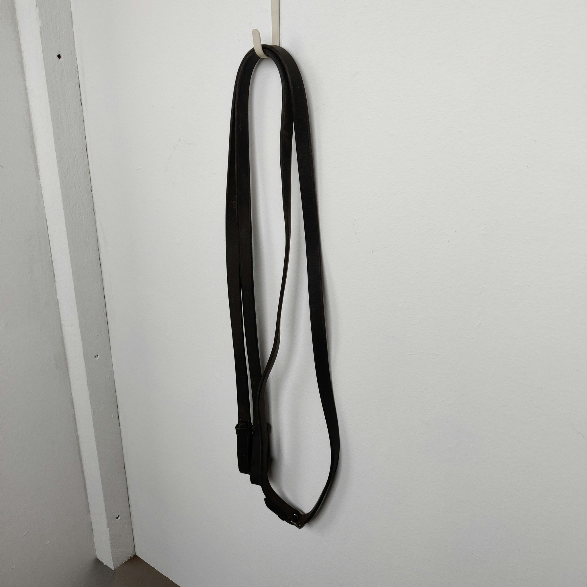 Bruna släta lädertyglar PONNY