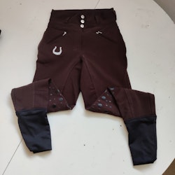 Bruna ridtights med knägrip XXS