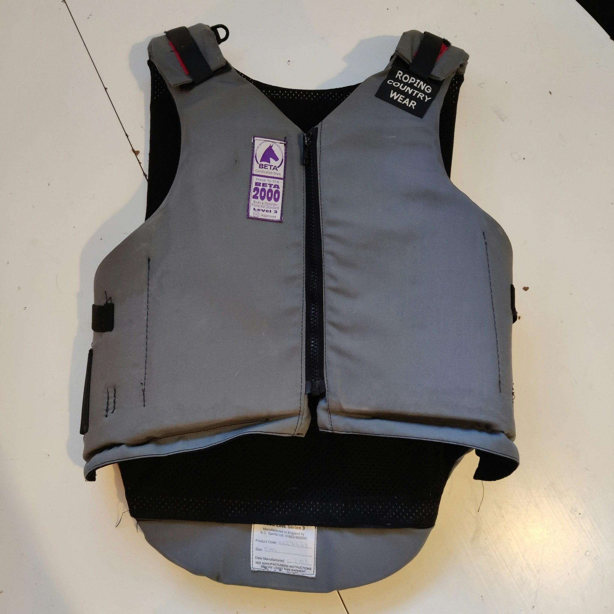 Grå säkerhetsväst Roping country wear MEDIUM