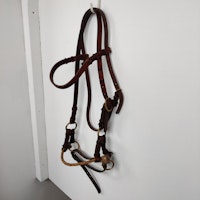 Brunt sidepull med repnos FULL