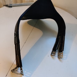 Svart gjord med magplatta 120 cm Lippo