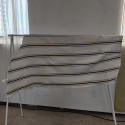 Randigt kombitäcke 140 cm