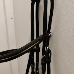 Svart träns med gulddekor FULL
