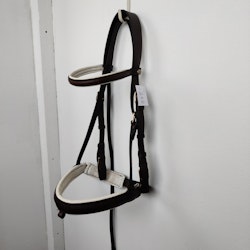 Brunt träns med vit fodring Jacson COB