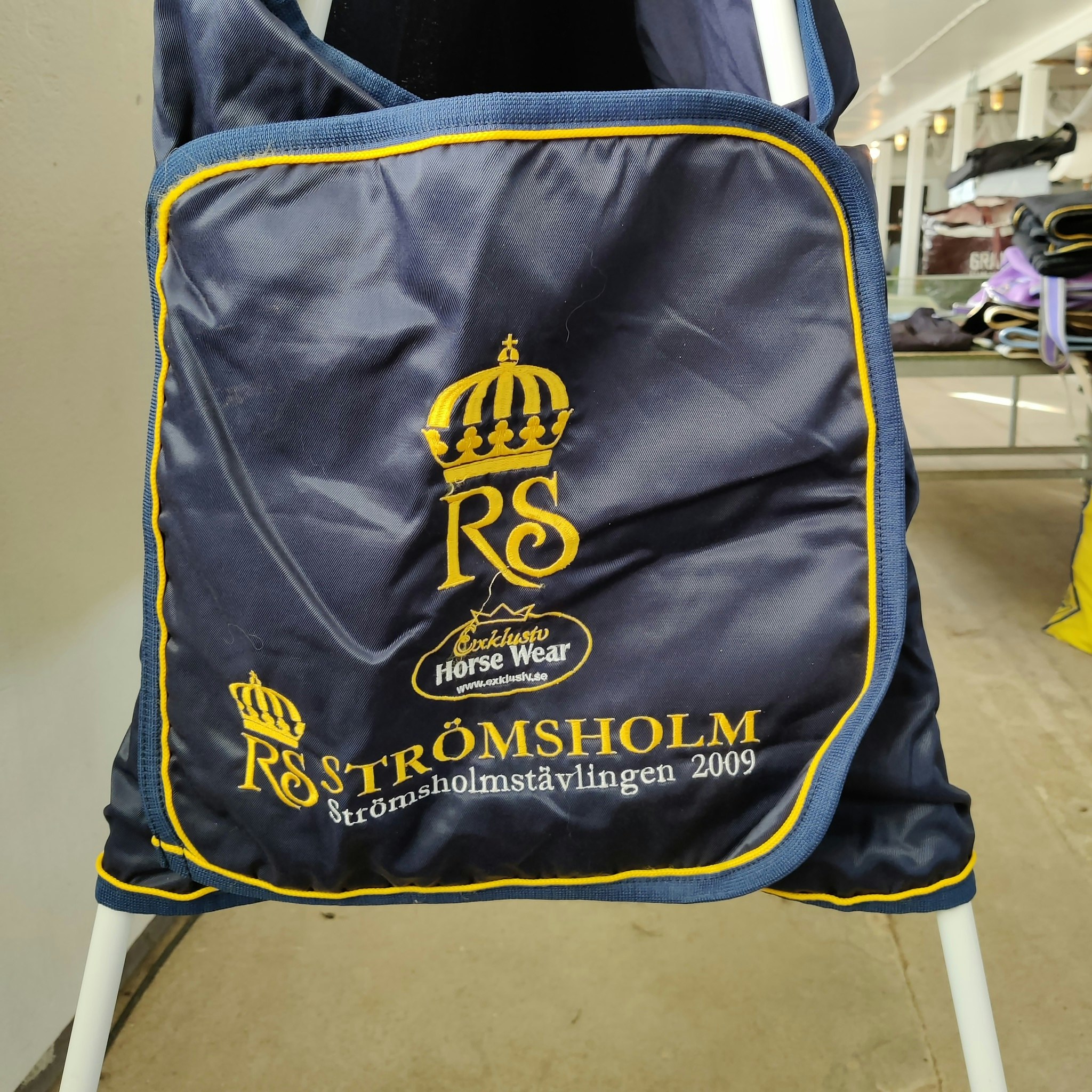 Blått vinnartäcke 155 cm Exclusive Horsewear