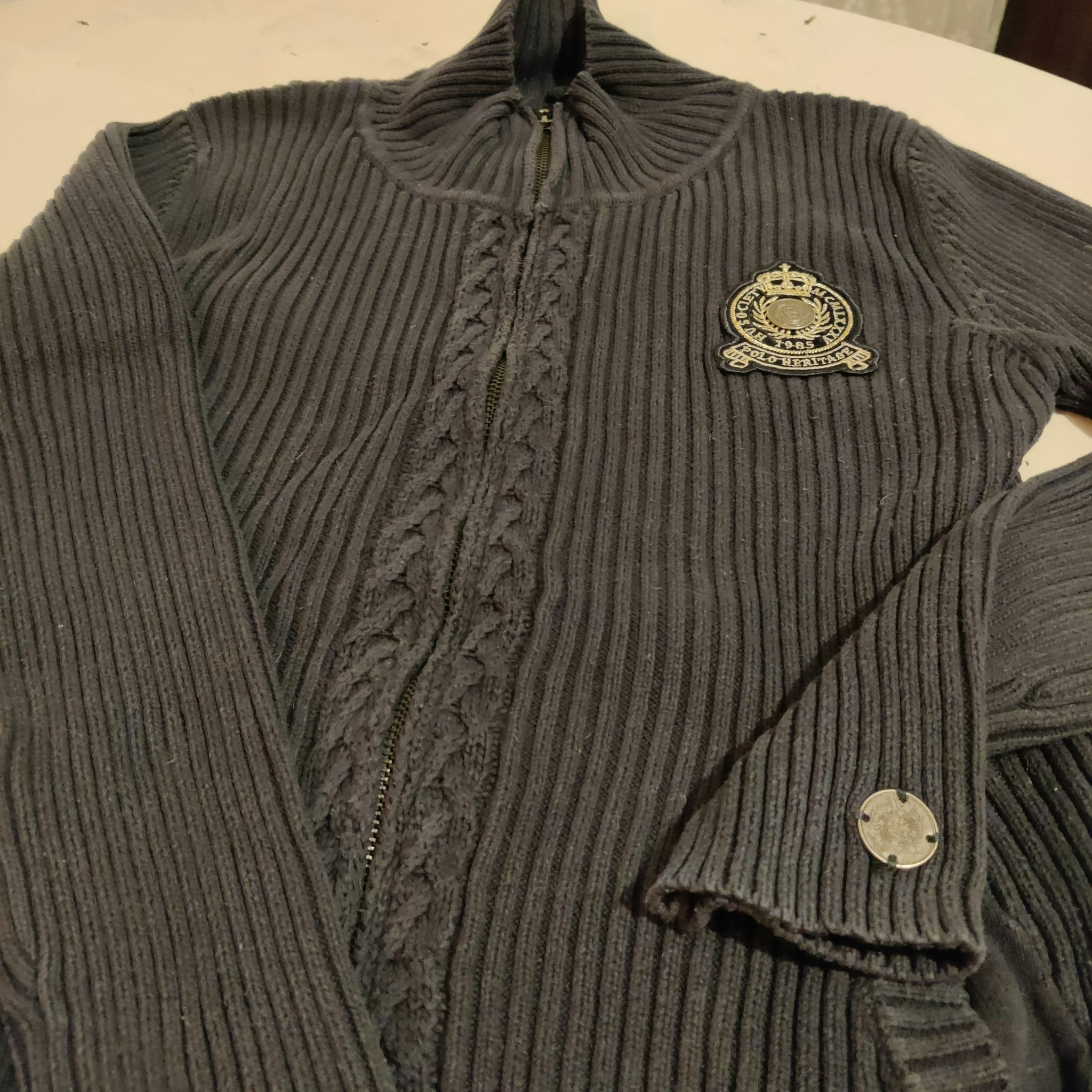 Blå sticka kofta HV Polo MEDIUM