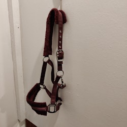 Vinröd grimma med ludd Jacson COB