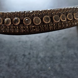 Svart pannband med bling Fairfield 40 cm