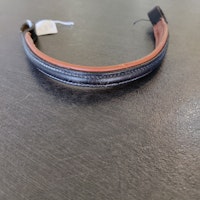 Svart pannband med brunt foder PONNY
