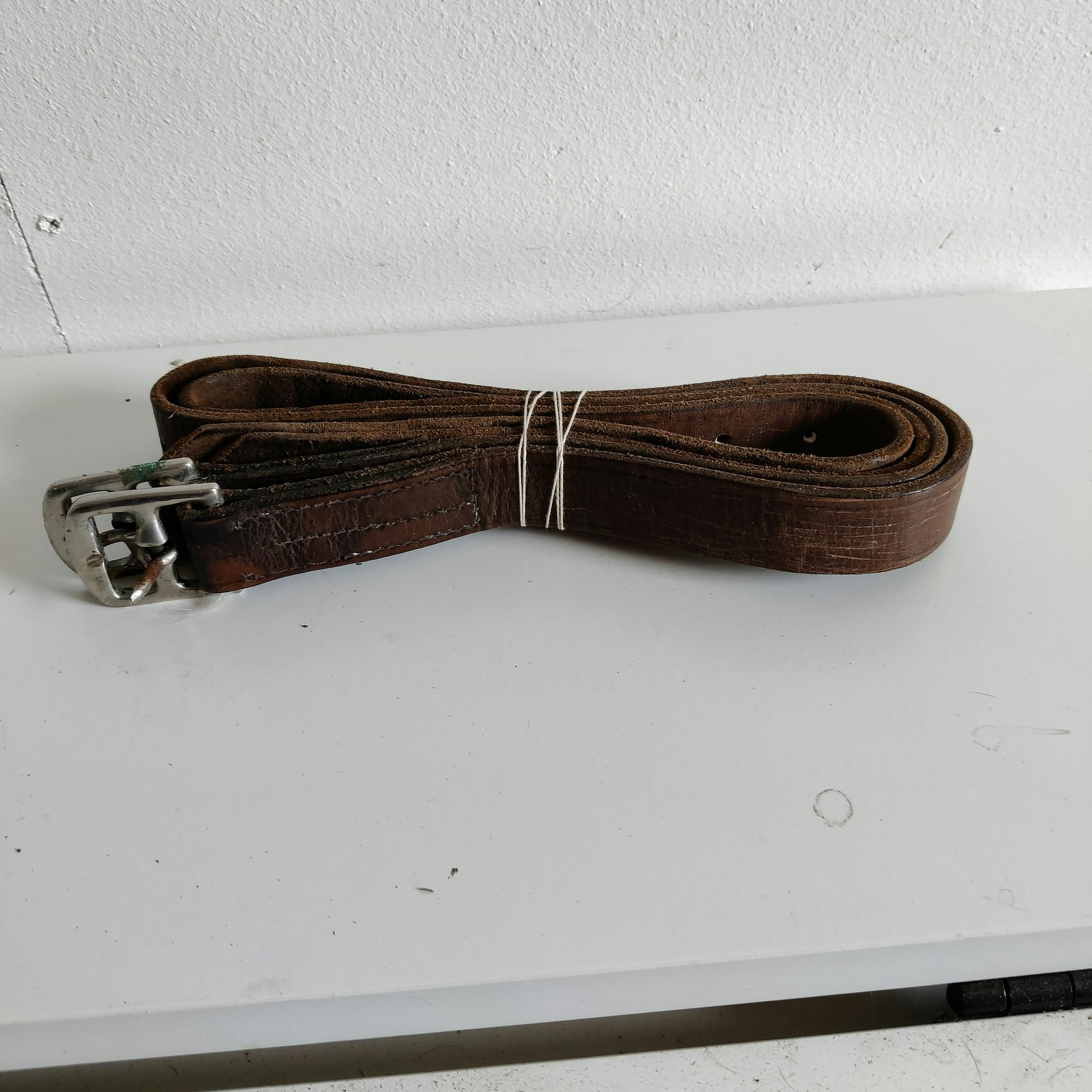 Bruna stigläder 100 cm