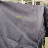 Blått vintertäcke 135 cm ca 150 g
