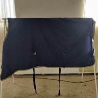 Blått bomullstäcke 155 cm