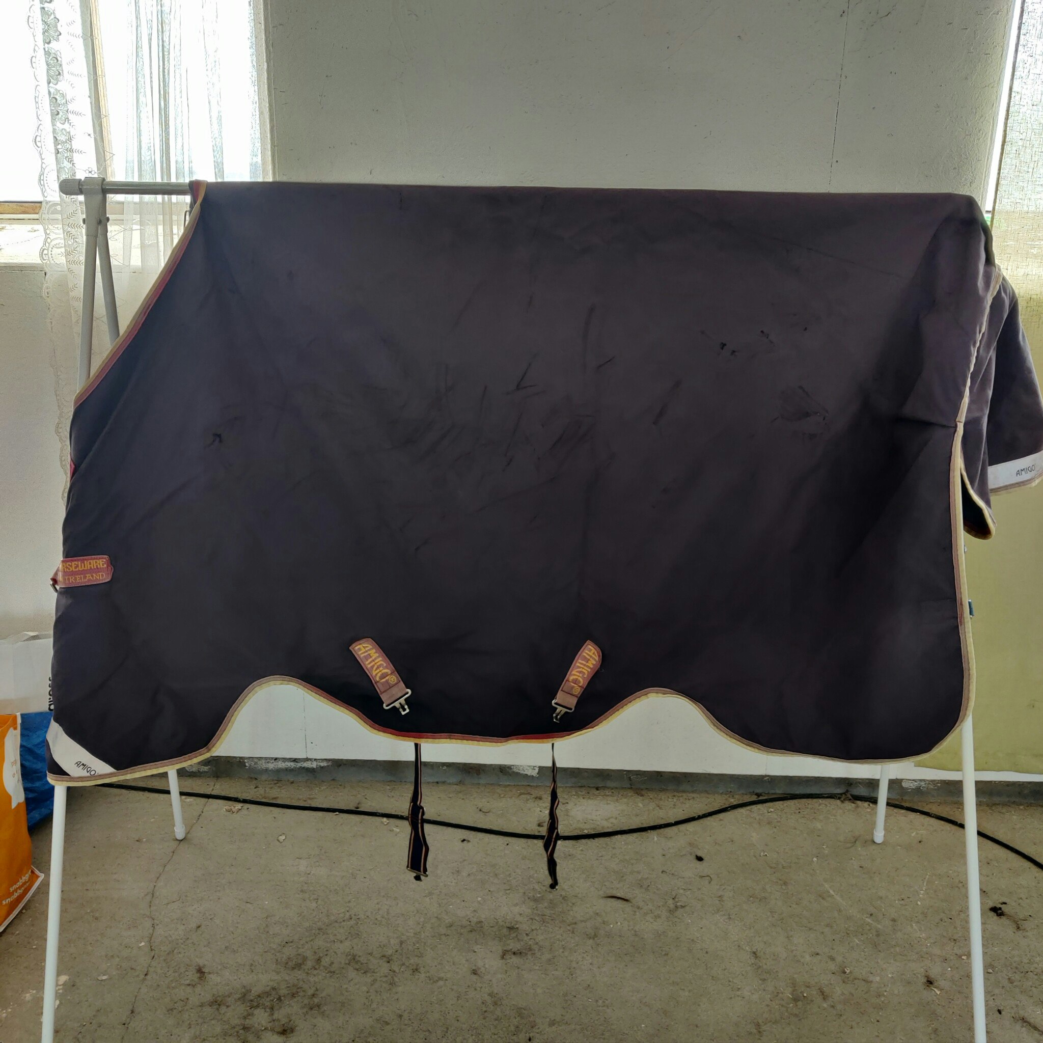 Regntäcke med löstagbar hals 140 cm 30 g Horseware Amigo Bravo 12