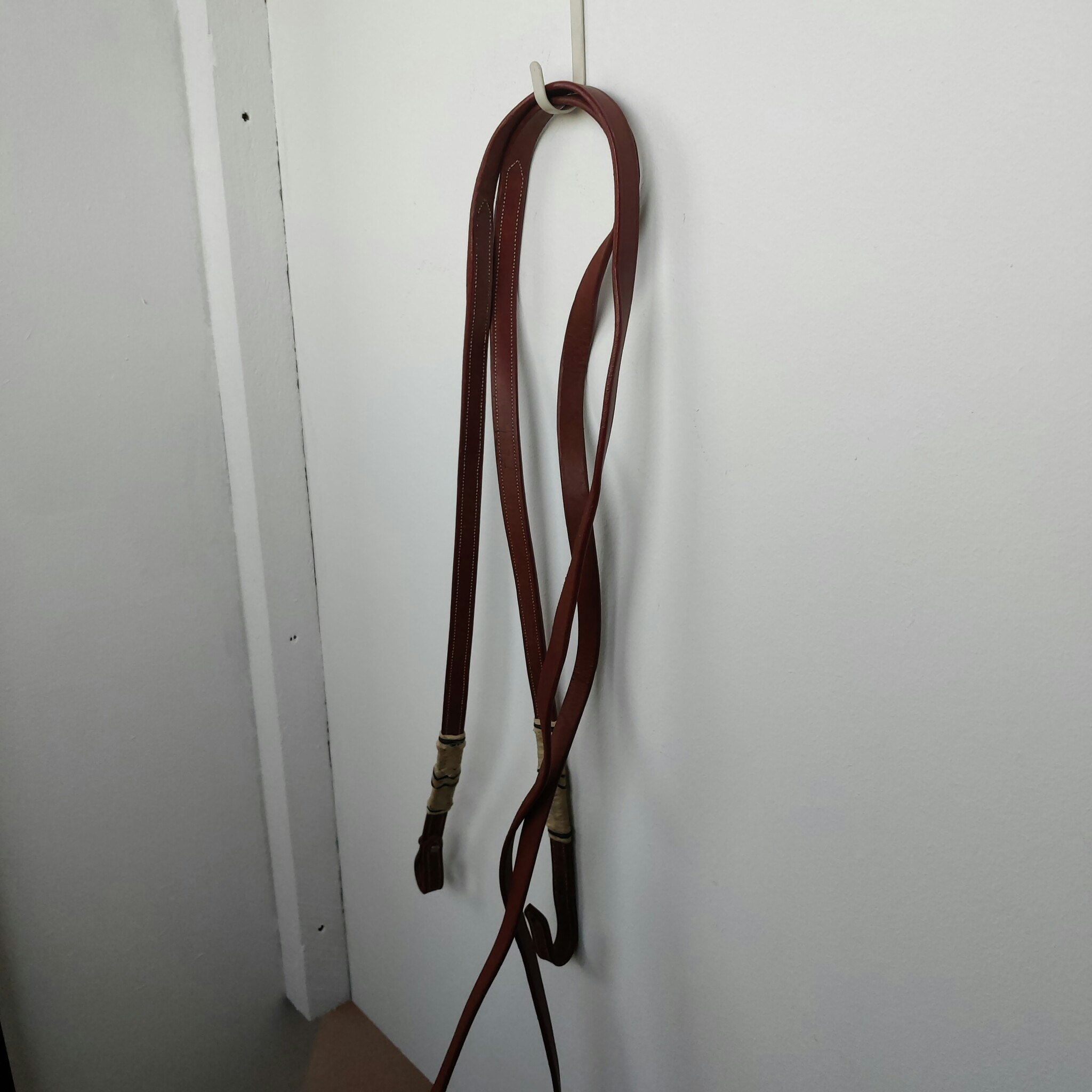 Rödbrunt westernträns med delade tyglar COB