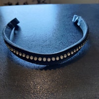 Svart pannband med bling 42.5 cm FULL
