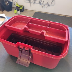 Röd ryktlåda Curver