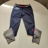 Blå ridtights med knägrip strl 170/176