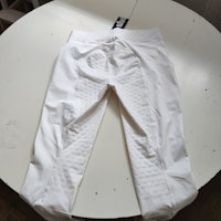 Vita ridtights med helgrip Equipage Ariel XL