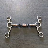 Tredelat sötmalm/kopparrullebett gag 14 cm
