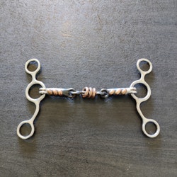 Tredelat sötmalm/kopparrullebett gag 14 cm