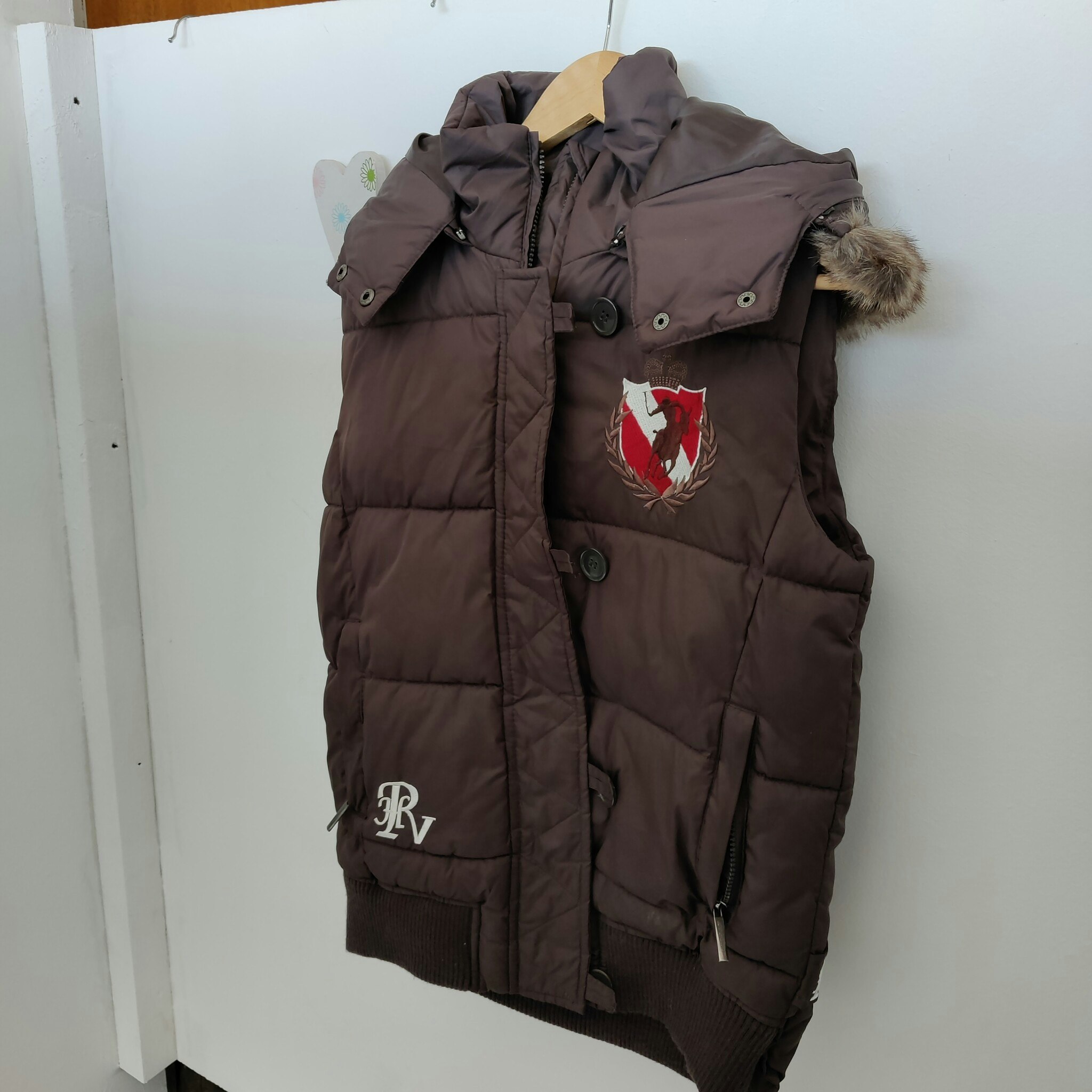 Brun tjockare väst HV POLO storlek S/M