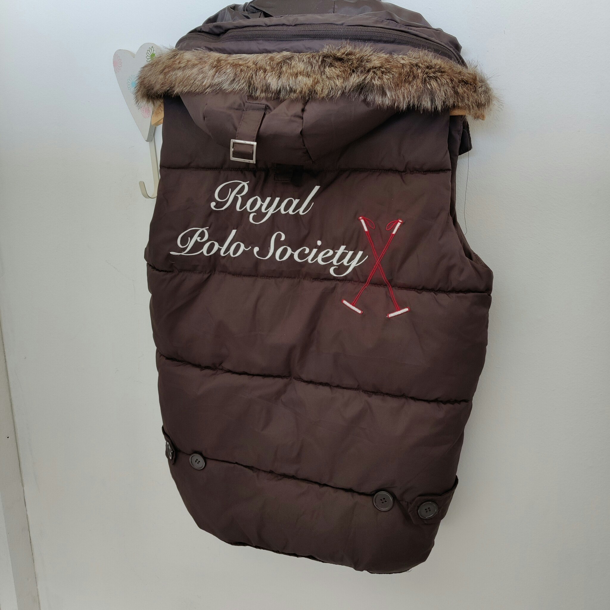 Brun tjockare väst HV POLO storlek S/M