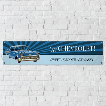 Chevrolet 1957 Bilhalls-banderoll