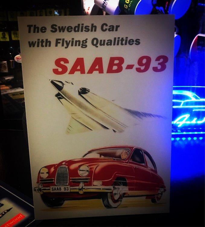 Saab 93 Skylt