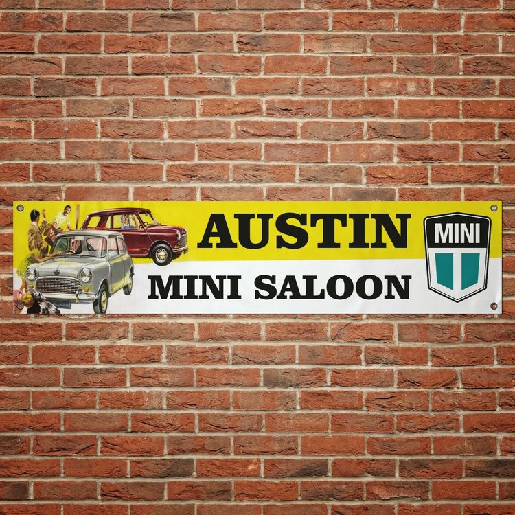 Austin Mini Saloon Banderoll