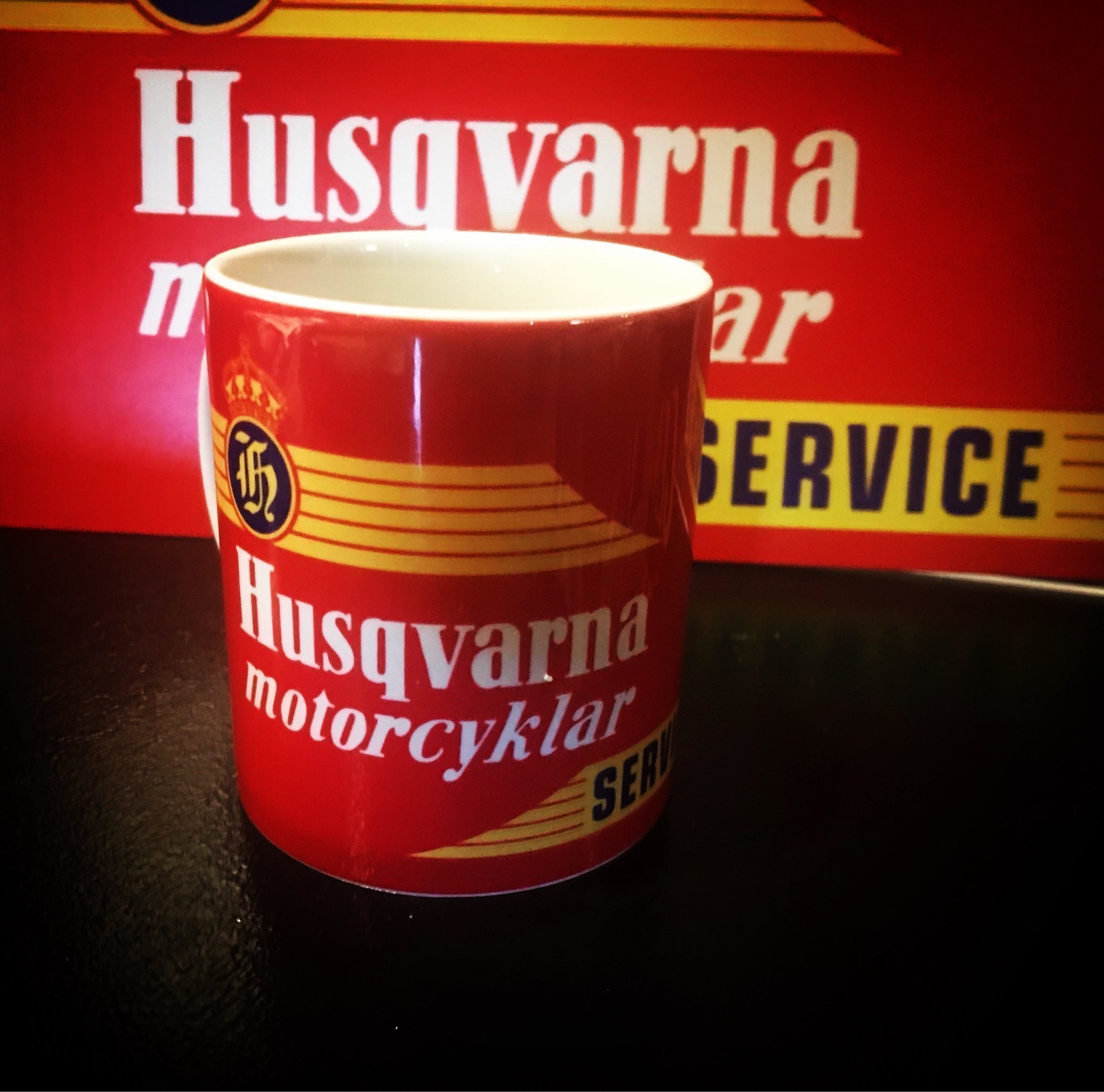 Kaffemugg med tryck HUSQVARNA