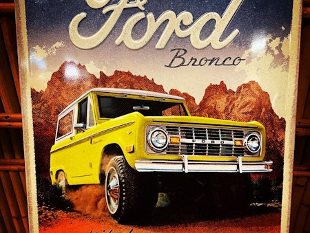 Ford Bronco  Plåtskylt