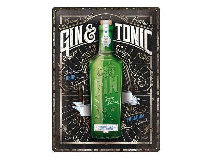 Gin & Tonic "Green" Plåtskylt
